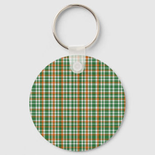 Saint Patrick's day Ierland Vlag gekleurde gingham Sleutelhanger