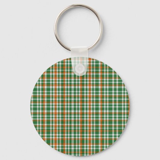 Saint Patrick's day Ierland Vlag gekleurde gingham Sleutelhanger (Voorkant)