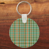 Saint Patrick's day Ierland Vlag gekleurde gingham Sleutelhanger (Voorkant)