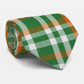 Saint Patrick's day Ierland Vlag gekleurde gingham Stropdas (Opgerold)