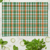 Saint Patrick's day Ierland Vlag gekleurde gingham Theedoek (Gevouwen)