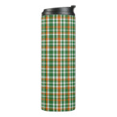 Saint Patrick's day Ierland Vlag gekleurde gingham Thermosbeker (Gedraaid links)