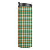 Saint Patrick's day Ierland Vlag gekleurde gingham Thermosbeker (Geroteerd rechts)