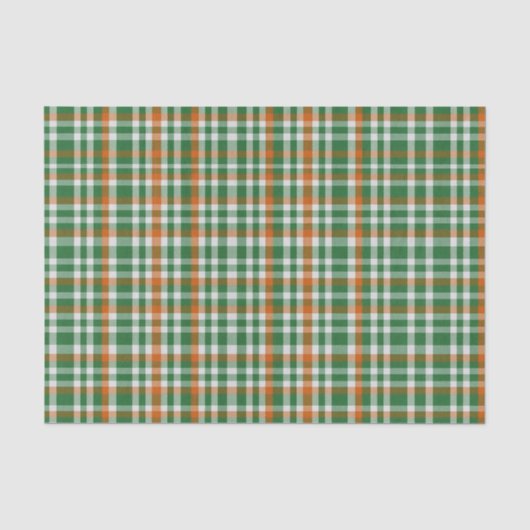 Saint Patrick's day Ierland Vlag gekleurde gingham Tissuepapier (Voorkant)