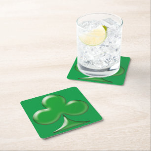 Saint Patrick's Day Iers groene klaver shamrock Kartonnen Onderzetters