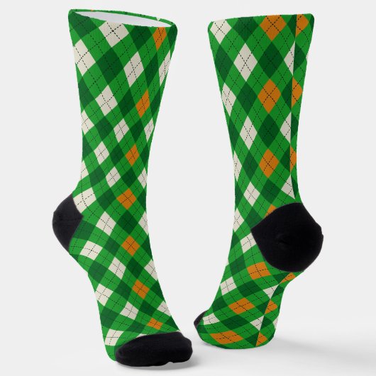 Saint Patrick's Day Ierse geblokte argyle Sokken (Gebogen)