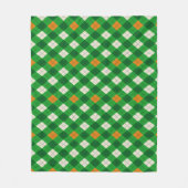 Saint Patrick's Day Ierse gekleurde argyle Fleece Deken (Voorkant)
