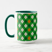 Saint Patrick's Day Ierse gekleurde argyle Mok (Links)