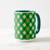 Saint Patrick's Day Ierse gekleurde argyle Mok (Voorkant rechts)
