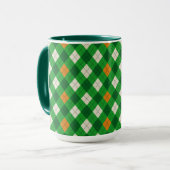 Saint Patrick's Day Ierse gekleurde argyle Mok (Voorkant links)