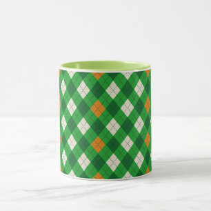 Saint Patrick's Day Ierse gekleurde argyle Mok