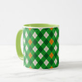 Saint Patrick's Day Ierse gekleurde argyle Mok (Voorkant links)