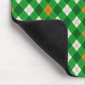 Saint Patrick's Day Ierse gekleurde argyle Muismat (Hoek)