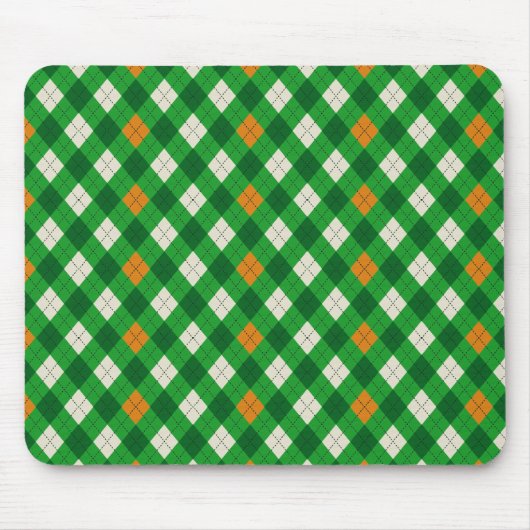 Saint Patrick's Day Ierse gekleurde argyle Muismat (Voorkant)