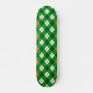 Saint Patrick's Day Ierse gekleurde argyle Persoonlijk Skateboard