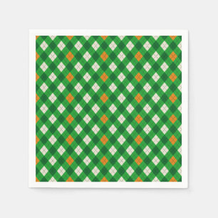 Saint Patrick's Day Ierse gekleurde argyle Servet