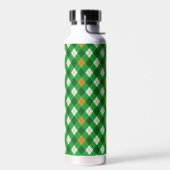 Saint Patrick's Day Ierse gekleurde argyle Waterfles (Links)