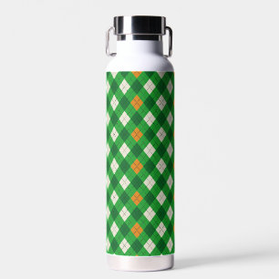 Saint Patrick's Day Ierse gekleurde argyle Waterfles