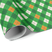 Saint Patrick's Day Ierse geruite argyle Cadeaupapier (Rol Hoek)
