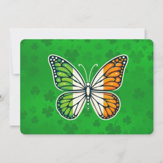 Saint Patrick's Day Ierse vlinder Feestdagenkaart (Voorkant)