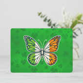 Saint Patrick's Day Ierse vlinder Feestdagenkaart (Staand voorkant)
