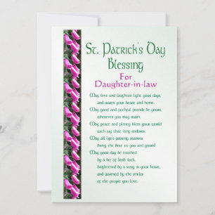 Saint Patricks Day Ierse zegen voor schoondochter- Feestdagenkaart