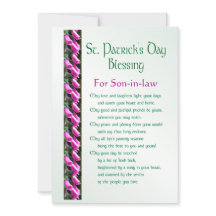 Saint Patricks Day Ierse zegen voor schoonzoon H