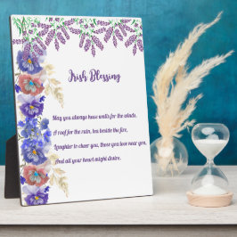 Saint Patrick's Day Irish Blessing Floral Collage Fotoplaat