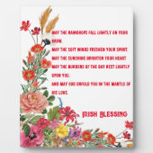 Saint Patrick's Day Irish Blessing Floral Collage Fotoplaat (Voorkant)