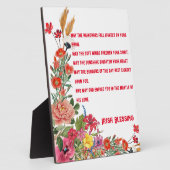 Saint Patrick's Day Irish Blessing Floral Collage Fotoplaat (Zijkant)