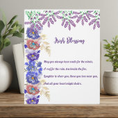 Saint Patrick's Day Irish Blessing Floral Collage Fotoplaat