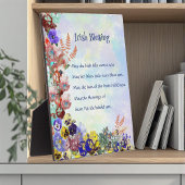 Saint Patrick's Day Irish Blessing Floral Collage Fotoplaat