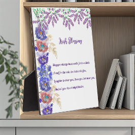 Saint Patrick's Day Irish Blessing Floral Collage Fotoplaat