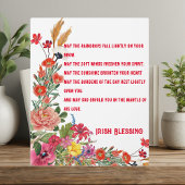 Saint Patrick's Day Irish Blessing Floral Collage Fotoplaat