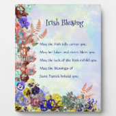 Saint Patrick's Day Irish Blessing Floral Collage Fotoplaat (Voorkant)