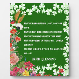 Saint Patrick's Day Irish Blessing Floral Shamrock Fotoplaat