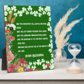 Saint Patrick's Day Irish Blessing Floral Shamrock Fotoplaat (Zijkant)