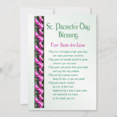 Saint Patricks Day Irish Blessing for Son-in-law H Feestdagenkaart (Voorkant)
