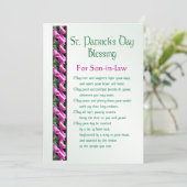 Saint Patricks Day Irish Blessing for Son-in-law H Feestdagenkaart (Staand voorkant)