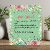 Saint Patrick's Day Irish Blessing Rozen Shamrocks Fotoplaat