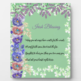 Saint Patrick's Day Irish Blessing Shamrock Clover Fotoplaat