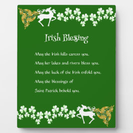 Saint Patrick's Day Irish Celtic Deer Shamrocks Fotoplaat