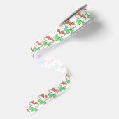 Saint Patrick's Day Irish Flag Shamrock Cookie Satijnen Lint (Achterkant)