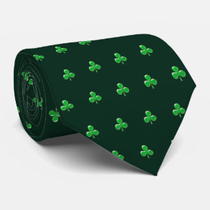 Saint Patrick's Day Irish Green Clover Shamrock Stropdas
