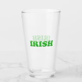 Saint Patrick's Day Irish Green letters clear Beer Glas (Achterkant)