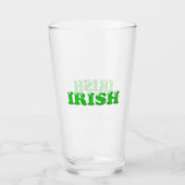 Saint Patrick's Day Irish Green letters clear Beer Glas (Voorkant)