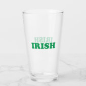 Saint Patrick's Day Irish Green letters clear Beer Glas (Achterkant)