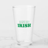 Saint Patrick's Day Irish Green letters clear Beer Glas (Voorkant)