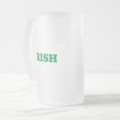 Saint Patrick's Day Irish Green letters Matglas Bierpul (Voorkant links)