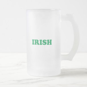 Saint Patrick's Day Irish Green letters Matglas Bierpul